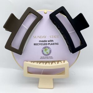 3 Extra Large Chunky Hair Claws